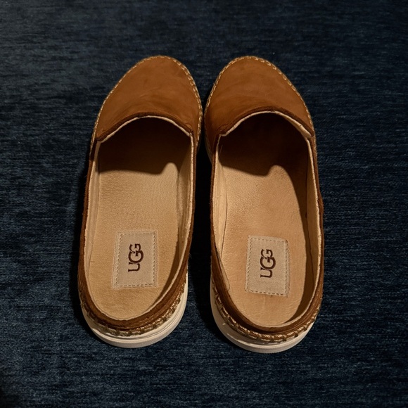 UGG Caleel brown suede Slip-On Mule Cognac Brown Women’s 8 - Picture 4 of 6